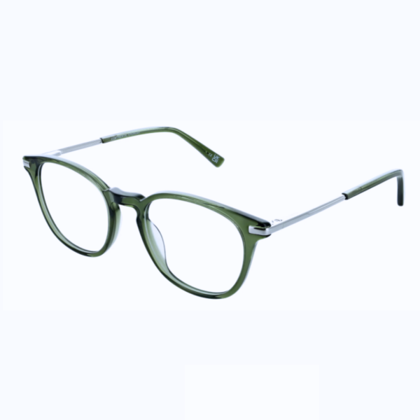 Khaki Green Plastic with brushed silver DESIGNER frame (SPRING SIDES)+ FILTER INCLUDED, SIZE: 50-20 MODEL: ZTH104