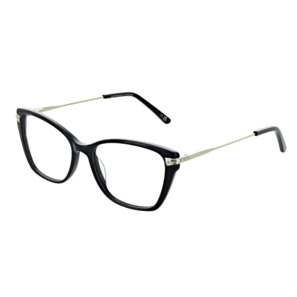 Black Plastic DESIGNER frame (SPRING SIDES) + FILTER INCLUDED, MODEL: AMORE SOPHIA, SIZE: 53-16