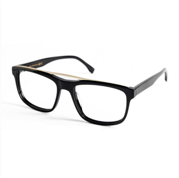 Black with Gold DESIGNER frame + FILTER INCLUDED, Size: 56-18 Model: BF245