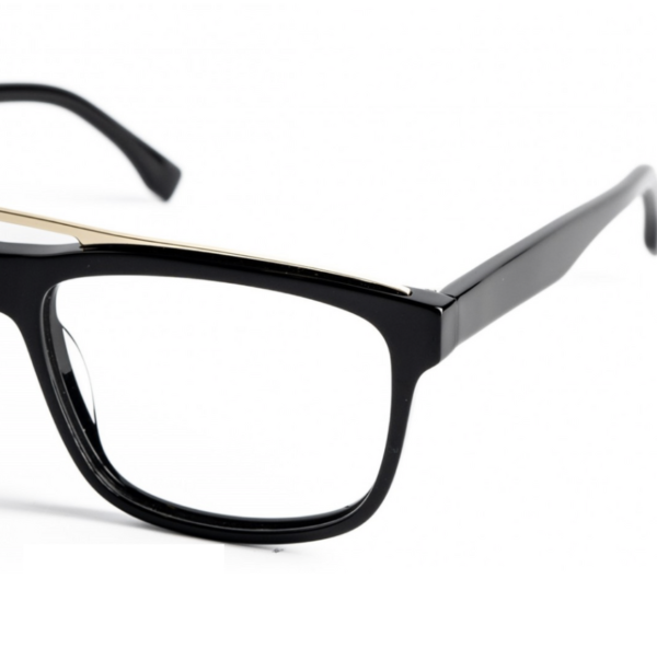 Black with Gold DESIGNER frame + FILTER INCLUDED, Size: 56-18 Model: BF245 - Image 2