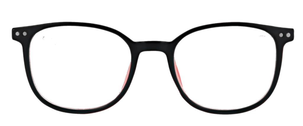 Black and Red Plastic frames (SPRING SIDES) + FILTER INCLUDED, MODEL: LZR2238, SIZE: 47-15