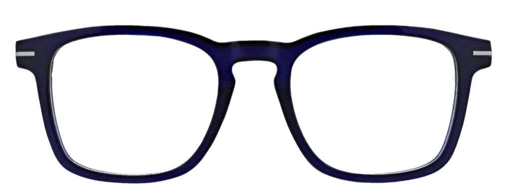 Dark Blue Plastic DESIGNER frames + FILTER INCLUDED, MODEL: ZTH107, SIZE: 51-21