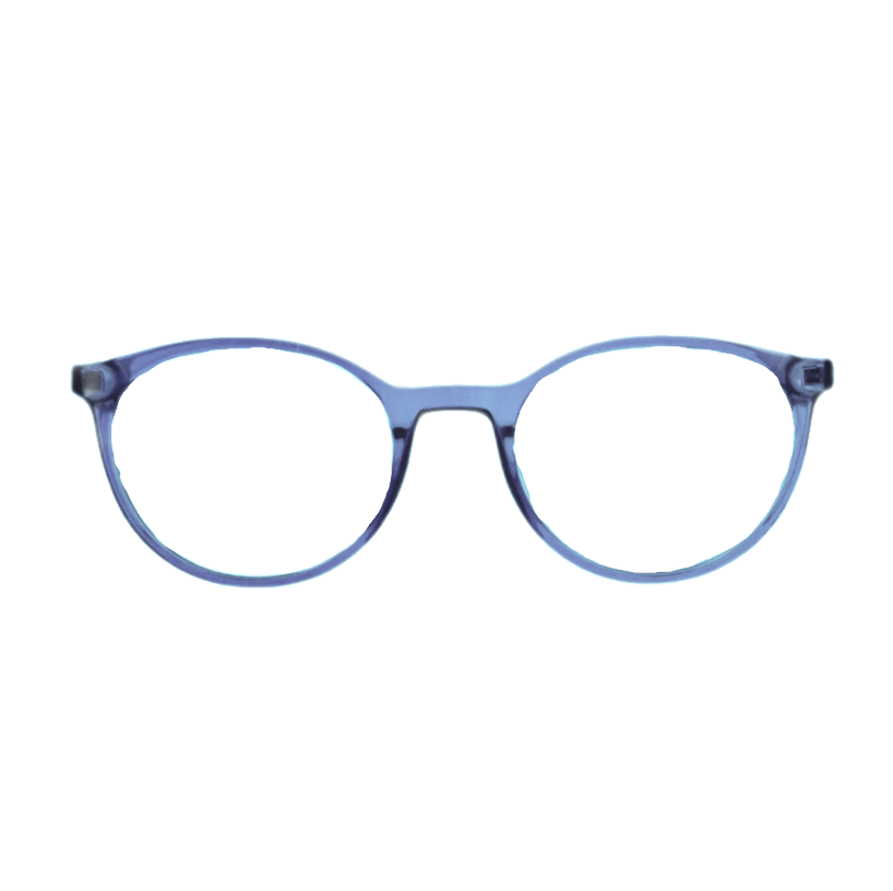 Crystal Blue/Dark Blue plastic frame (SPRING SIDES) + FILTER INCLUDED, MODEL: LZRJR2204 SIZE: 47-17