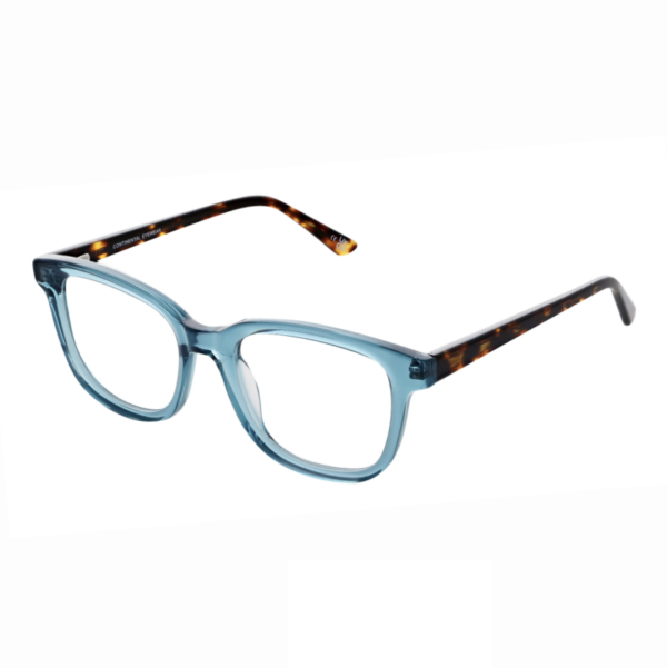 Aqua Blue Plastic DESIGNER frame + FILTER INCLUDED, SIZE: 50-19, MODEL: ZTH113