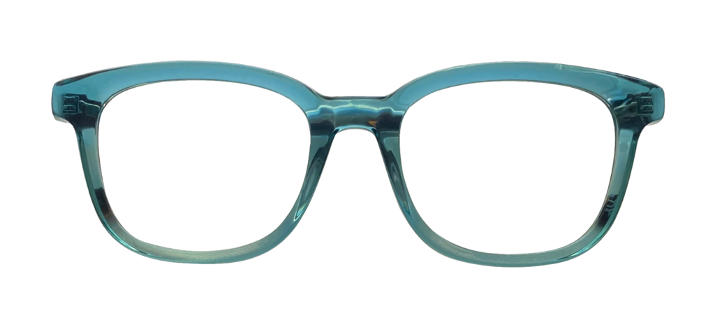 Aqua Blue Plastic DESIGNER frame + FILTER INCLUDED, SIZE: 50-19, MODEL: ZTH113